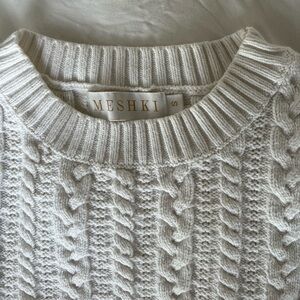 Meshki Cable Knit cropped top